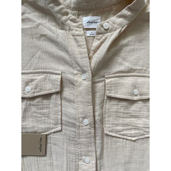 Aritzia Wilfred‎ Free Orne Button Up Jumpsuit Light Sand Size Small - Picture 10 of 14